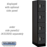 12" Wide Four Tier Designer Wood Locker - 1 Wide - 5 Feet High - 21" Deep by Salsbury