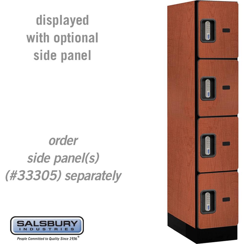 12" Wide Four Tier Designer Wood Locker - 1 Wide - 5 Feet High - 21" Deep by Salsbury