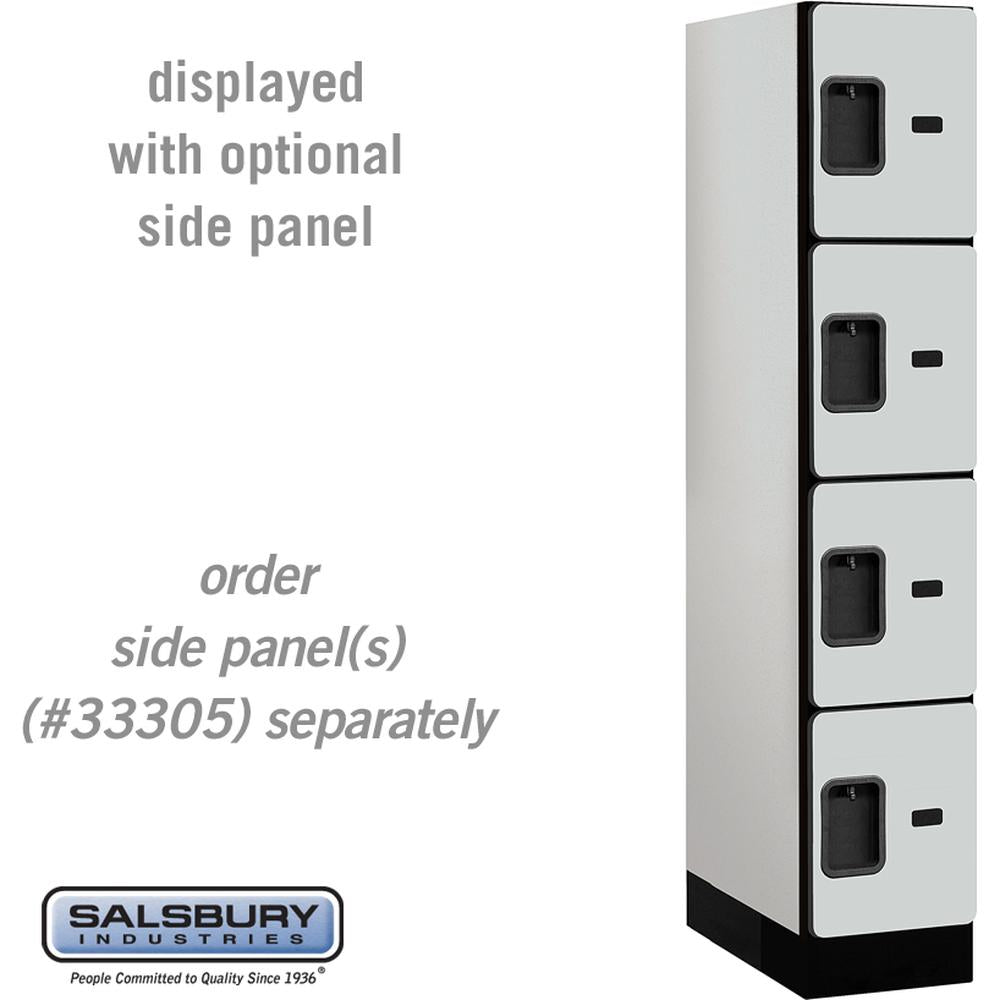 12" Wide Four Tier Designer Wood Locker - 1 Wide - 5 Feet High - 21" Deep by Salsbury
