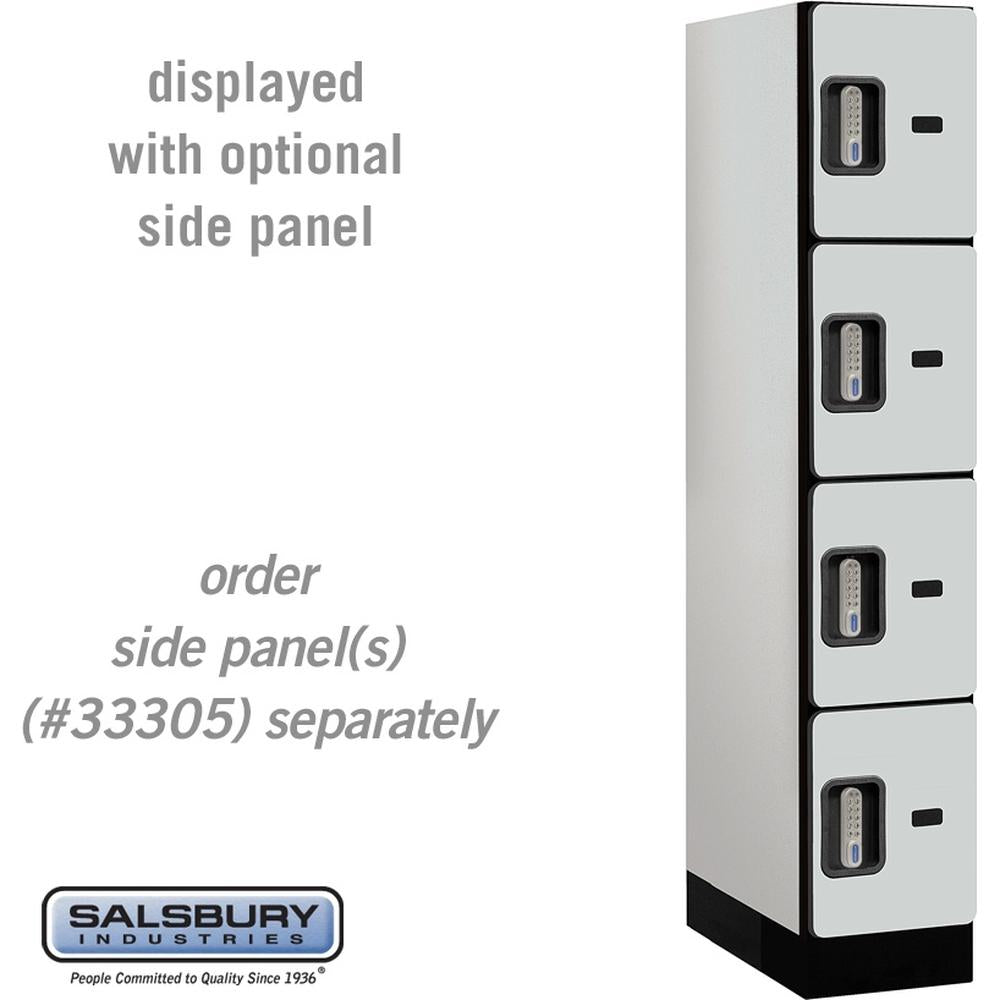 12" Wide Four Tier Designer Wood Locker - 1 Wide - 5 Feet High - 21" Deep by Salsbury