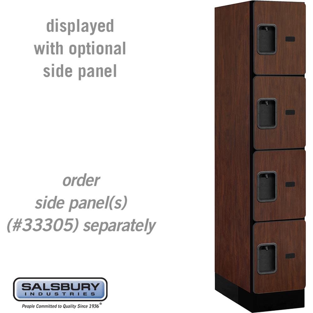 12" Wide Four Tier Designer Wood Locker - 1 Wide - 5 Feet High - 21" Deep by Salsbury