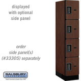 12" Wide Four Tier Designer Wood Locker - 1 Wide - 5 Feet High - 21" Deep by Salsbury