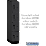 12" Wide Four Tier Designer Wood Locker - 1 Wide - 5 Feet High - 21" Deep by Salsbury