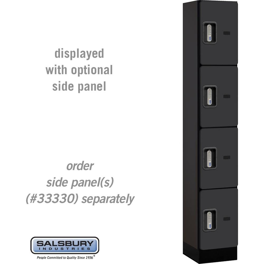 12" Wide Four Tier Designer Wood Locker - 1 Wide - 6 Feet High - 15" Deep by Salsbury