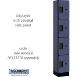 12" Wide Four Tier Designer Wood Locker - 1 Wide - 6 Feet High - 15" Deep by Salsbury