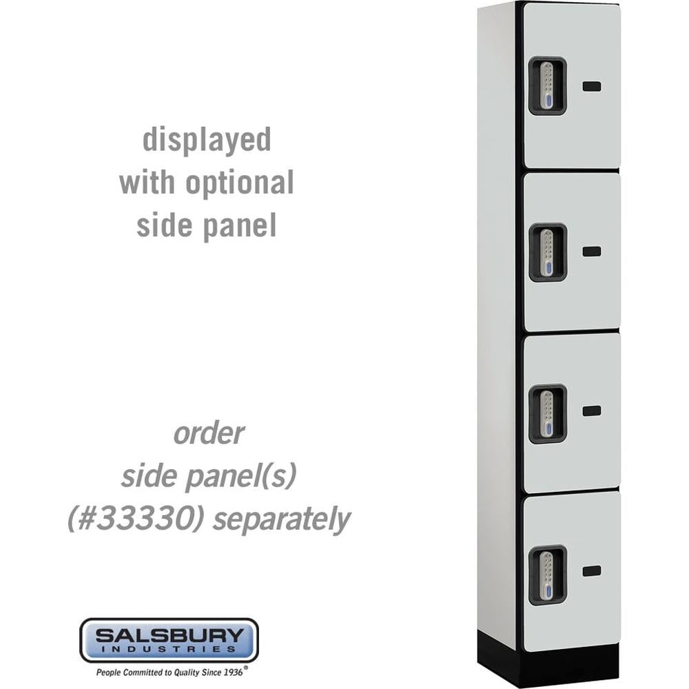 12" Wide Four Tier Designer Wood Locker - 1 Wide - 6 Feet High - 15" Deep by Salsbury