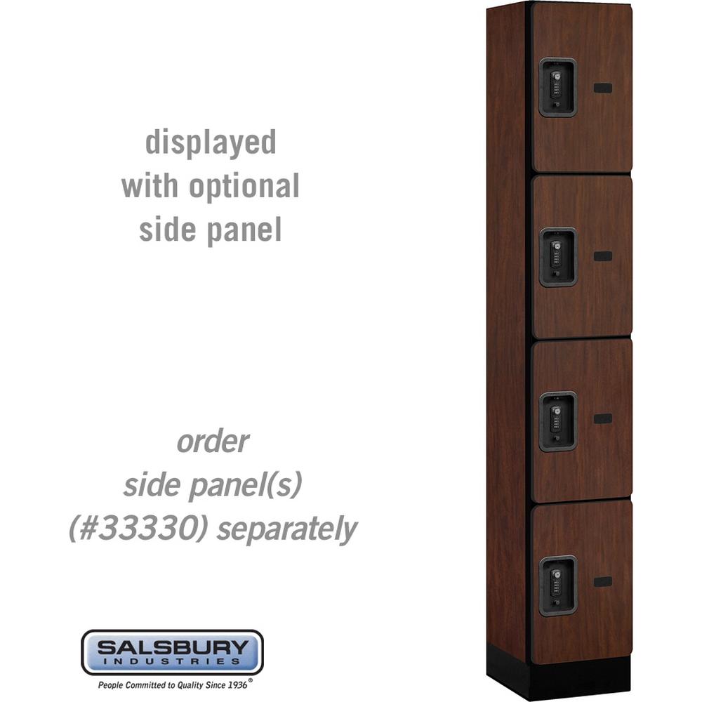 12" Wide Four Tier Designer Wood Locker - 1 Wide - 6 Feet High - 15" Deep by Salsbury
