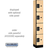 12" Wide Four Tier Designer Wood Locker - 1 Wide - 6 Feet High - 15" Deep by Salsbury