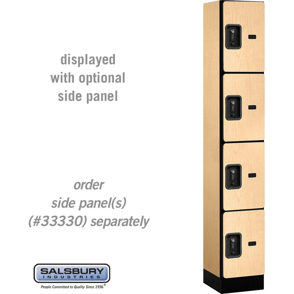 12" Wide Four Tier Designer Wood Locker - 1 Wide - 6 Feet High - 15" Deep by Salsbury