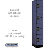 12" Wide Four Tier Designer Wood Locker - 1 Wide - 6 Feet High - 18" Deep by Salsbury