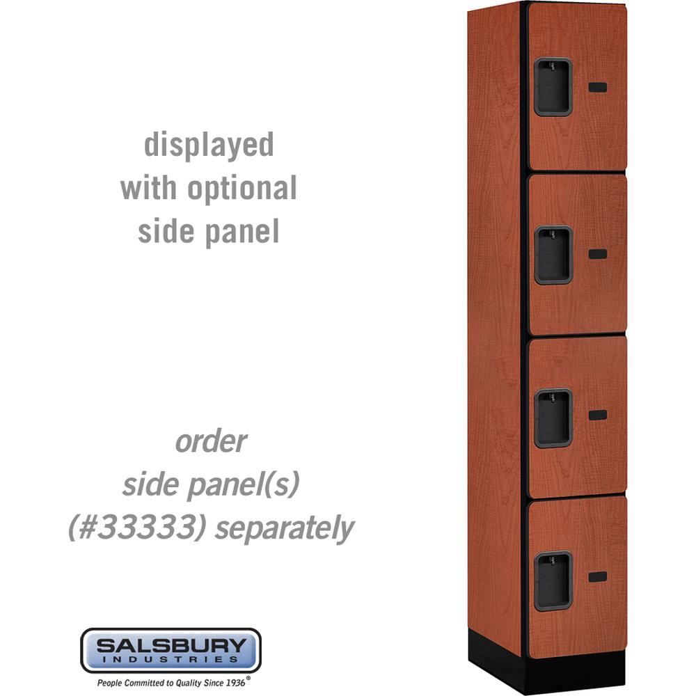 12" Wide Four Tier Designer Wood Locker - 1 Wide - 6 Feet High - 18" Deep by Salsbury