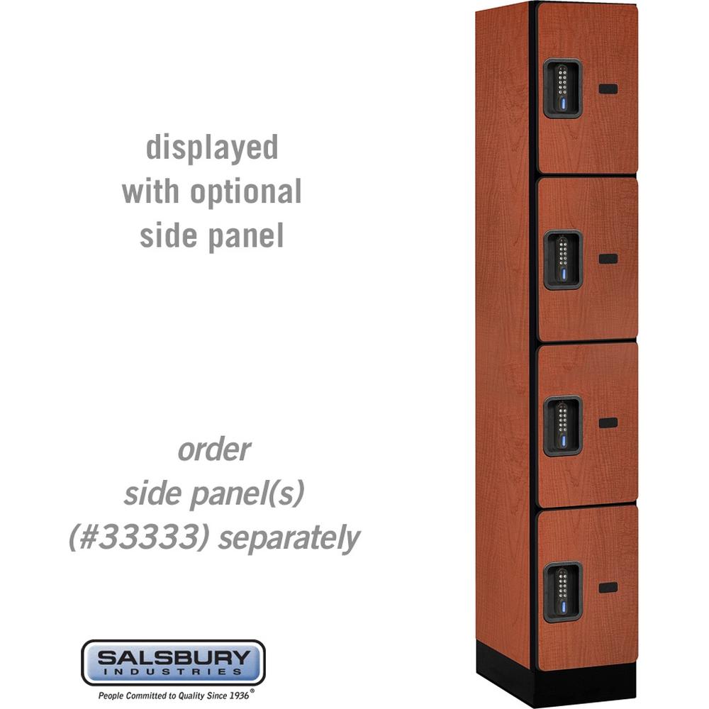12" Wide Four Tier Designer Wood Locker - 1 Wide - 6 Feet High - 18" Deep by Salsbury