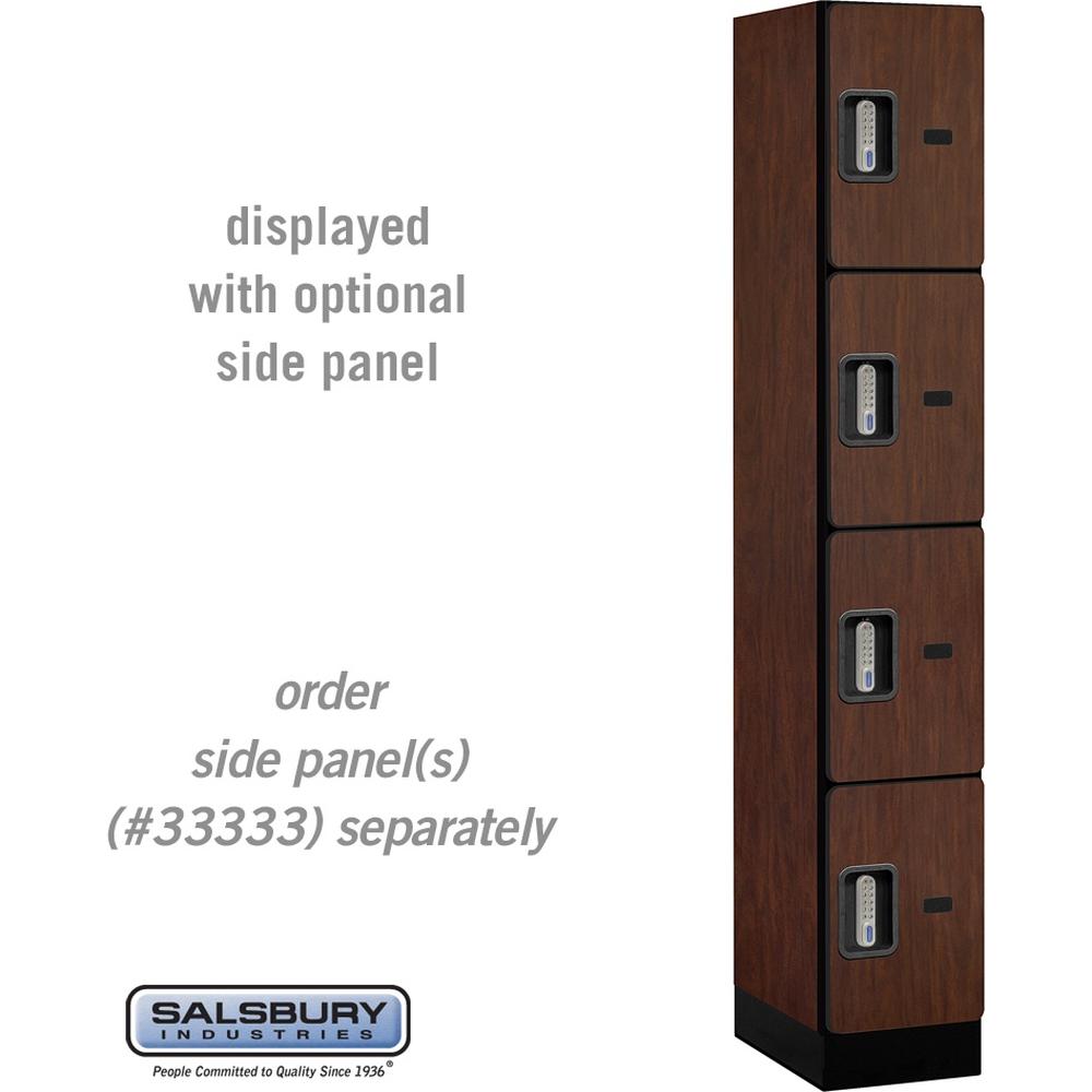 12" Wide Four Tier Designer Wood Locker - 1 Wide - 6 Feet High - 18" Deep by Salsbury