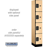 12" Wide Four Tier Designer Wood Locker - 1 Wide - 6 Feet High - 18" Deep by Salsbury