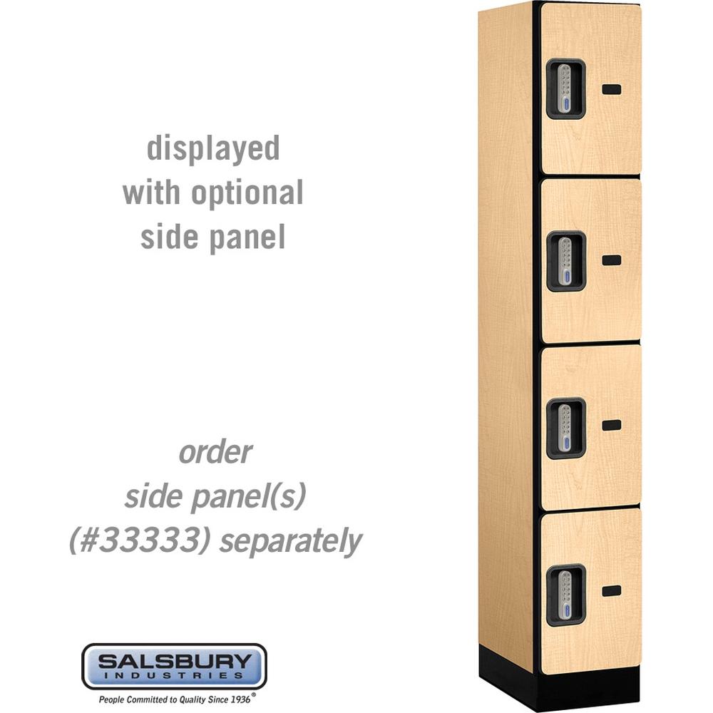 12" Wide Four Tier Designer Wood Locker - 1 Wide - 6 Feet High - 18" Deep by Salsbury