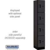 12" Wide Four Tier Designer Wood Locker - 1 Wide - 6 Feet High - 18" Deep by Salsbury