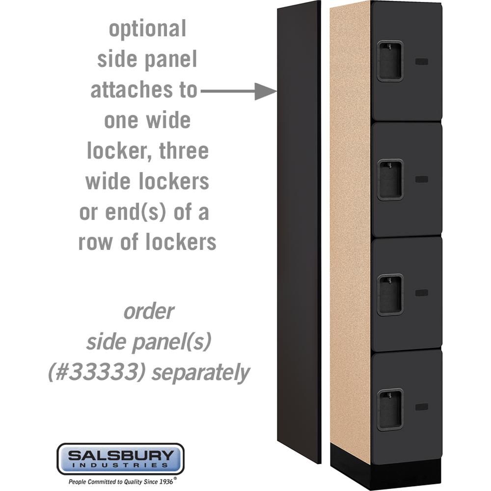 12" Wide Four Tier Designer Wood Locker - 1 Wide - 6 Feet High - 18" Deep by Salsbury
