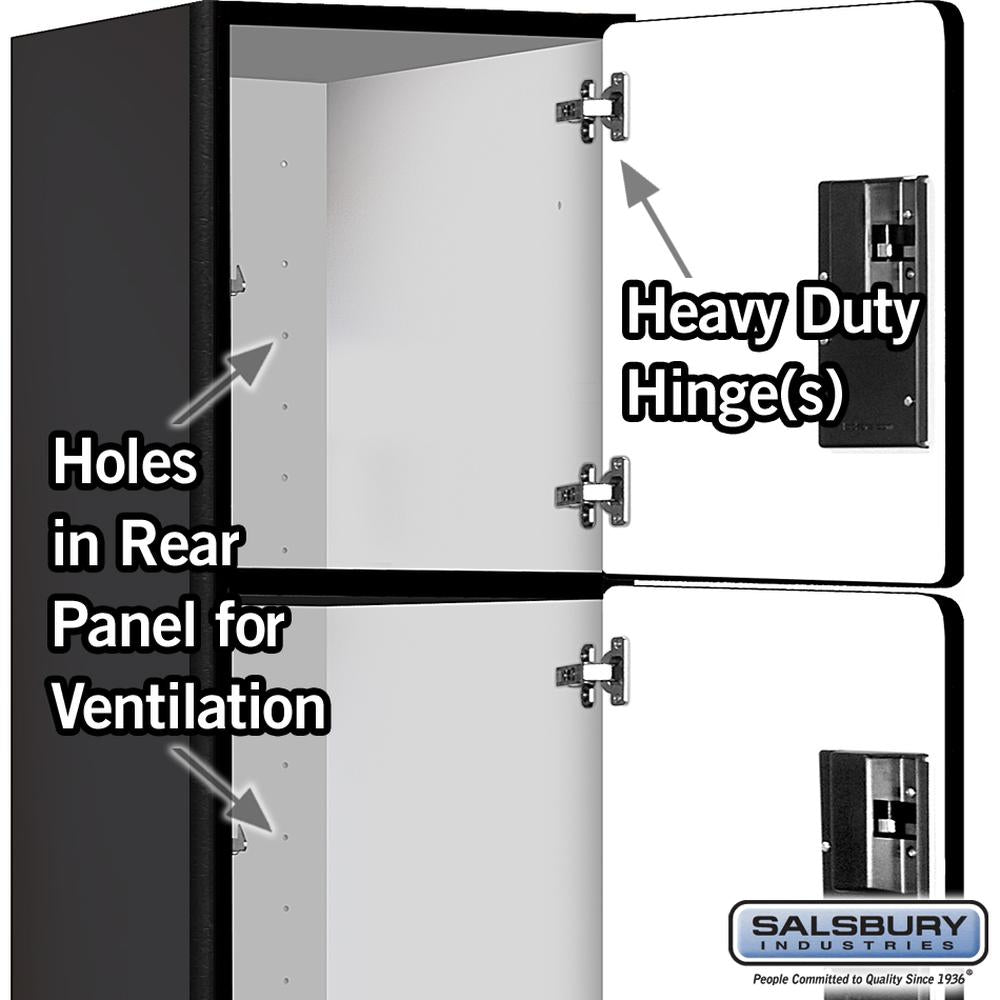 12" Wide Four Tier Designer Wood Locker - 1 Wide - 6 Feet High - 18" Deep by Salsbury
