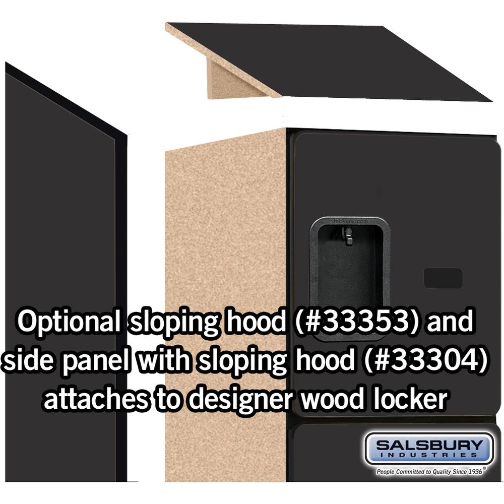 12" Wide Four Tier Designer Wood Locker - 1 Wide - 6 Feet High - 18" Deep by Salsbury