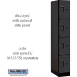 12" Wide Four Tier Designer Wood Locker - 1 Wide - 6 Feet High - 21" Deep by Salsbury