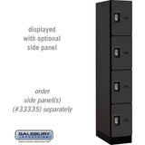 12" Wide Four Tier Designer Wood Locker - 1 Wide - 6 Feet High - 21" Deep by Salsbury