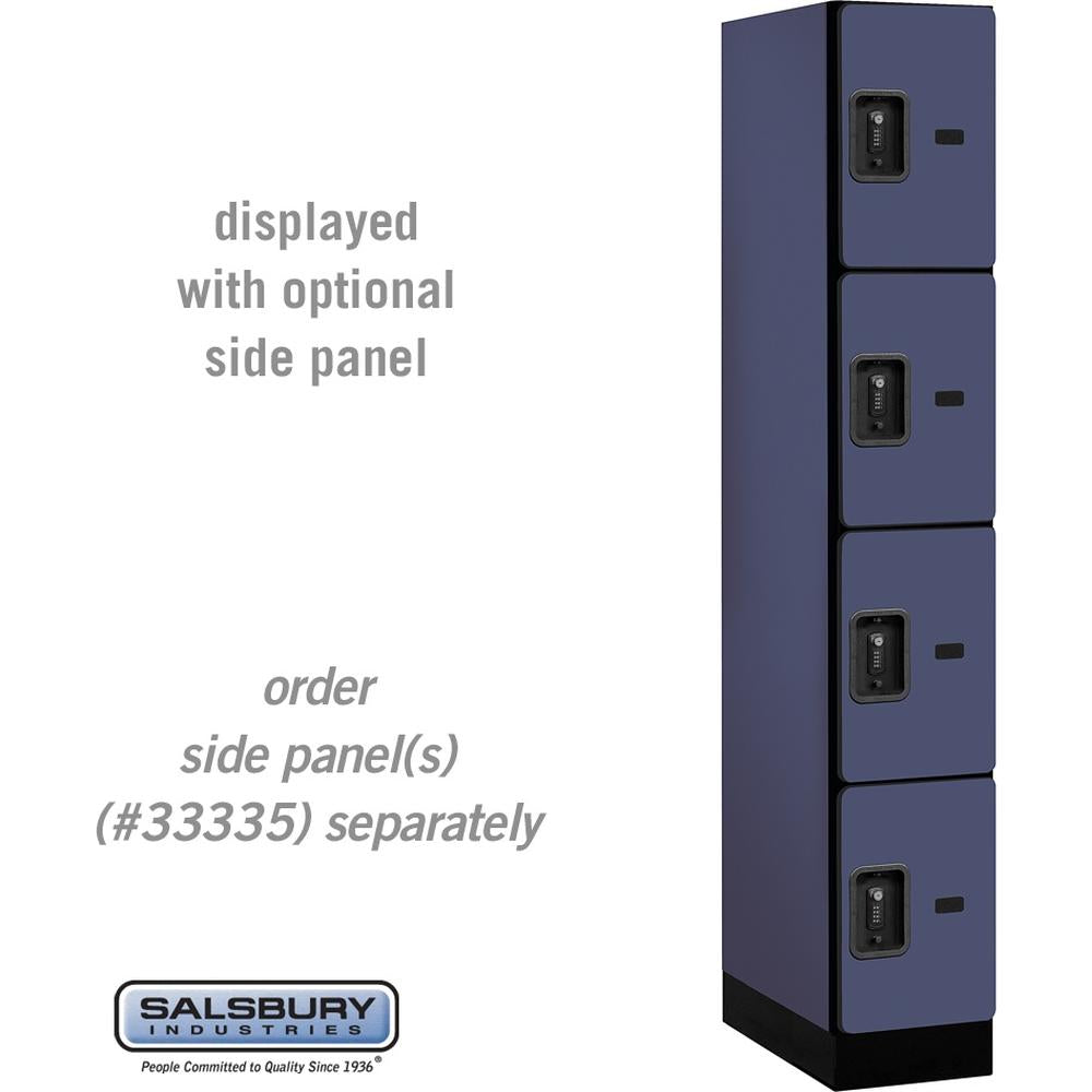 12" Wide Four Tier Designer Wood Locker - 1 Wide - 6 Feet High - 21" Deep by Salsbury