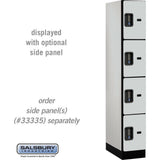 12" Wide Four Tier Designer Wood Locker - 1 Wide - 6 Feet High - 21" Deep by Salsbury