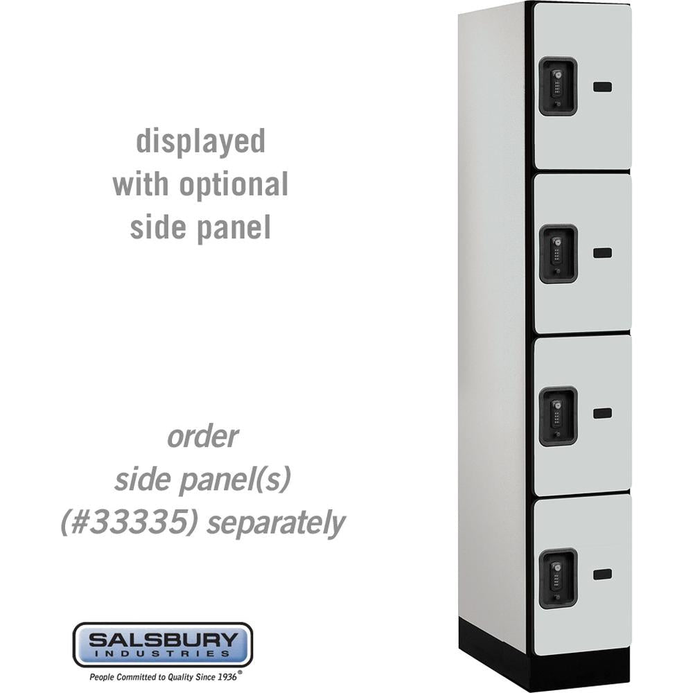 12" Wide Four Tier Designer Wood Locker - 1 Wide - 6 Feet High - 21" Deep by Salsbury
