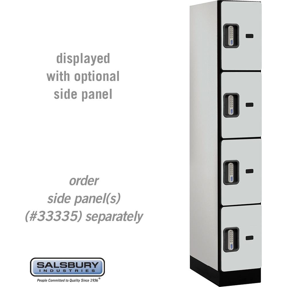 12" Wide Four Tier Designer Wood Locker - 1 Wide - 6 Feet High - 21" Deep by Salsbury