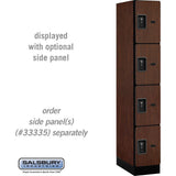 12" Wide Four Tier Designer Wood Locker - 1 Wide - 6 Feet High - 21" Deep by Salsbury