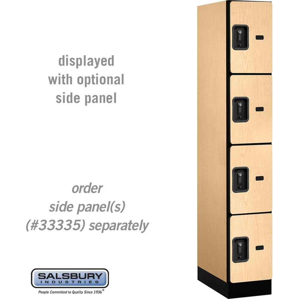 12" Wide Four Tier Designer Wood Locker - 1 Wide - 6 Feet High - 21" Deep by Salsbury