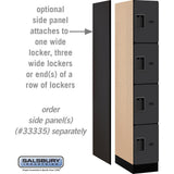 12" Wide Four Tier Designer Wood Locker - 1 Wide - 6 Feet High - 21" Deep by Salsbury