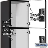 12" Wide Four Tier Designer Wood Locker - 1 Wide - 6 Feet High - 21" Deep by Salsbury