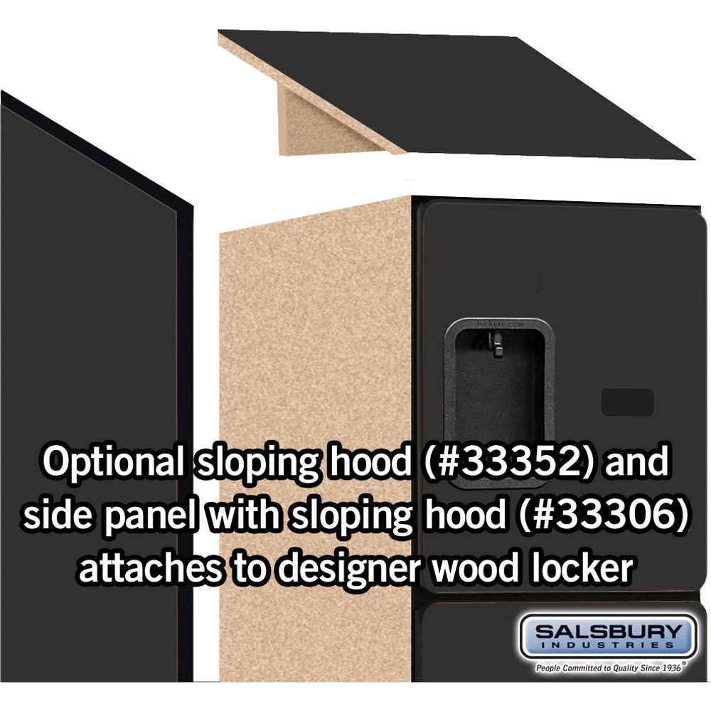 12" Wide Four Tier Designer Wood Locker - 1 Wide - 6 Feet High - 21" Deep by Salsbury