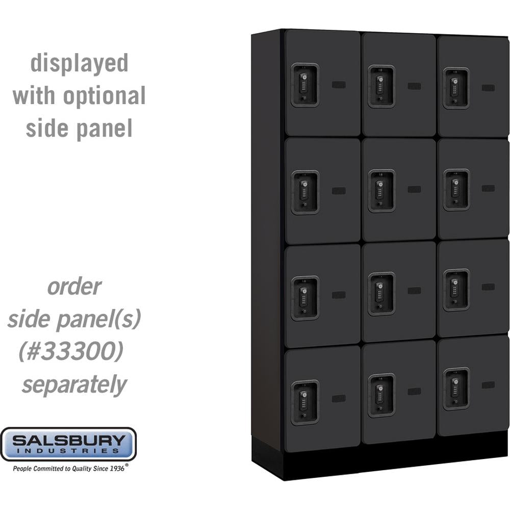 12" Wide Four Tier Designer Wood Locker - 3 Wide - 5 Feet High - 15" Deep by Salsbury