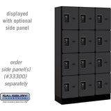 12" Wide Four Tier Designer Wood Locker - 3 Wide - 5 Feet High - 15" Deep by Salsbury