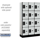 12" Wide Four Tier Designer Wood Locker - 3 Wide - 5 Feet High - 15" Deep by Salsbury