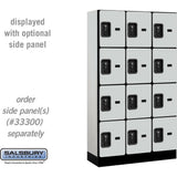 12" Wide Four Tier Designer Wood Locker - 3 Wide - 5 Feet High - 15" Deep by Salsbury