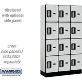 12" Wide Four Tier Designer Wood Locker - 3 Wide - 5 Feet High - 15" Deep by Salsbury