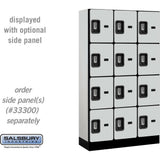 12" Wide Four Tier Designer Wood Locker - 3 Wide - 5 Feet High - 15" Deep by Salsbury