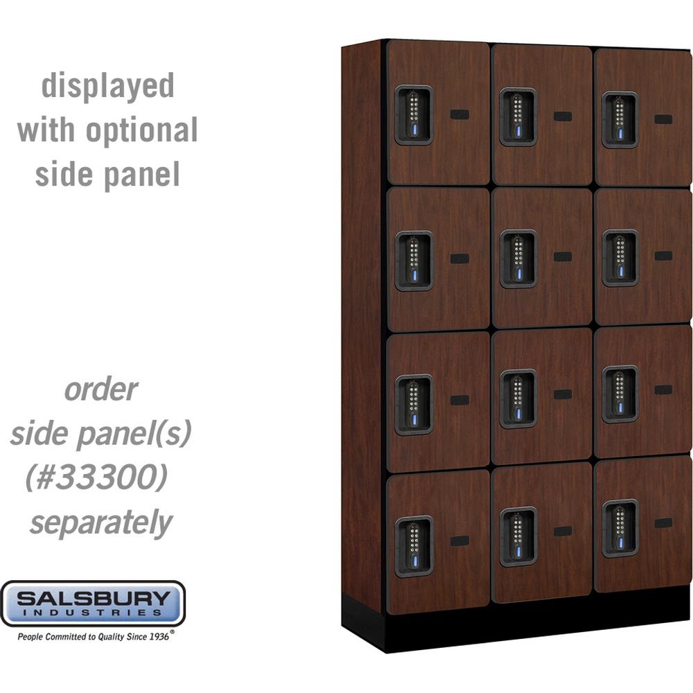 12" Wide Four Tier Designer Wood Locker - 3 Wide - 5 Feet High - 15" Deep by Salsbury