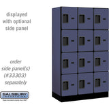 12" Wide Four Tier Designer Wood Locker - 3 Wide - 5 Feet High - 18" Deep by Salsbury