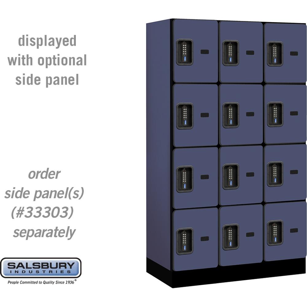 12" Wide Four Tier Designer Wood Locker - 3 Wide - 5 Feet High - 18" Deep by Salsbury