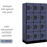 12" Wide Four Tier Designer Wood Locker - 3 Wide - 5 Feet High - 18" Deep by Salsbury