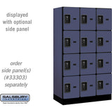 12" Wide Four Tier Designer Wood Locker - 3 Wide - 5 Feet High - 18" Deep by Salsbury