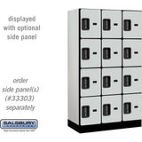12" Wide Four Tier Designer Wood Locker - 3 Wide - 5 Feet High - 18" Deep by Salsbury