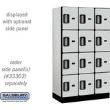 12" Wide Four Tier Designer Wood Locker - 3 Wide - 5 Feet High - 18" Deep by Salsbury