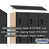 12" Wide Four Tier Designer Wood Locker - 3 Wide - 5 Feet High - 18" Deep by Salsbury