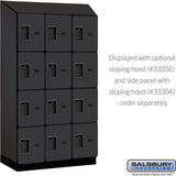 12" Wide Four Tier Designer Wood Locker - 3 Wide - 5 Feet High - 18" Deep by Salsbury