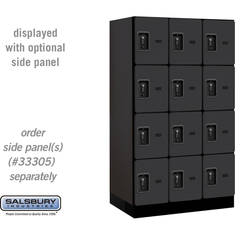 12" Wide Four Tier Designer Wood Locker - 3 Wide - 5 Feet High - 21" Deep by Salsbury